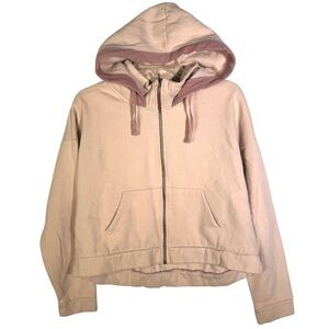Fabletics x Demi Lovato Pink Cropped Full Zip Hoodie Sweatshirt Women’s L